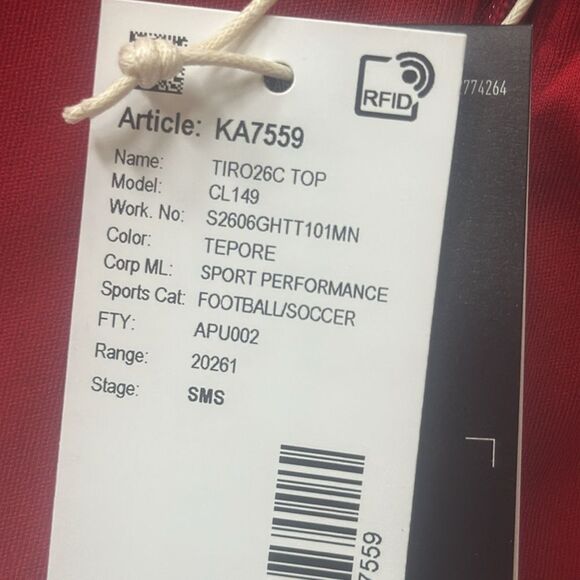 Adidas Tiro 26 1/4 Zip Sports Top in Tepore - Picture 6 of 9